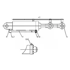Tilting Cylinder - Блок «Z50E1013T38 Наклонный цилиндр в сборе»  (номер на схеме: 1)