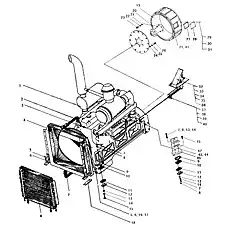 Radiator ass’ y - Блок «Система двигателя»  (номер на схеме: 4)