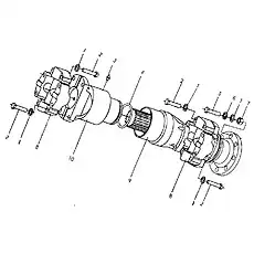 Nut Cross shaft M12X1.5ZnD - Блок «Привод заднего вала»  (номер на схеме: 7)