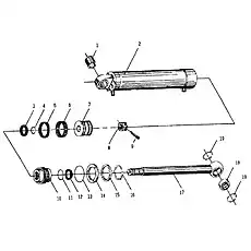 Cylinder body - Блок «Правый и левый рулевые цилиндры»  (номер на схеме: 2)