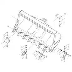 Plate - Блок «Bucket Assembly 2 (2.5m3)»  (номер на схеме: 12)