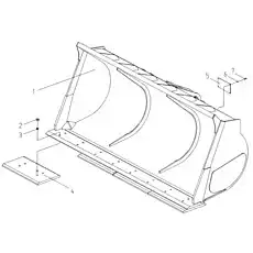 Bucket Scutcheon - Блок «Bucket Assembly 7 (3.5m3)»  (номер на схеме: 5)