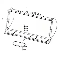 Bolt M20x70 - Блок «Ковш в сборе (для лягких материалов) 4.0 куб.м.»  (номер на схеме: 2)