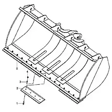 Bucket - Блок «Ковш в сборе (для лягких материалов) 4.0 куб.м.»  (номер на схеме: 5)