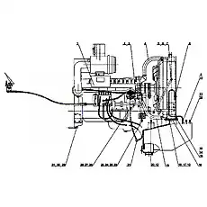 Clamp 13-19 - Блок «Engine System (WD10G220E21)»  (номер на схеме: 10)