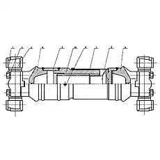 Spline Shaft - Блок «Rear Transmission Shaft (SC11CB220G2B1, 6CTA8.3-C215)»  (номер на схеме: 8)