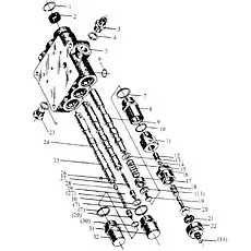 Piston rod - Блок «Регулирующий клапан в сборе»  (номер на схеме: 21)