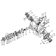 Pinion gear(R) - Блок «Передняя/задняя ось главного привода»  (номер на схеме: 18)