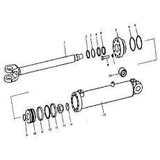 Wire snap ring - Блок «Цилиндр подъемной рукояти»  (номер на схеме: 14)