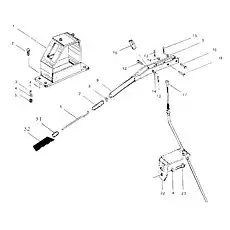 Рычаг крюка - Блок «Z30.11B Система ручного тормоза»  (номер на схеме: 6)