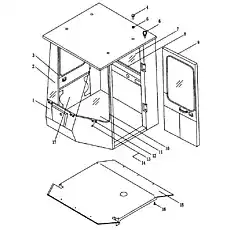 Уплотнительная плита-вкладыш - Блок «Z50E.16Q Кабина 1»  (номер на схеме: 8)