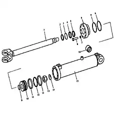 Подпорное кольцо - Блок «Z50E.34F.1 Цилиндр стрелы крана»  (номер на схеме: 11)